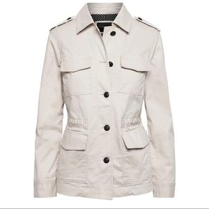 Banana Republic Twill Utility Jacket in Stone Gray
